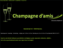 Tablet Screenshot of champagnedamis.be